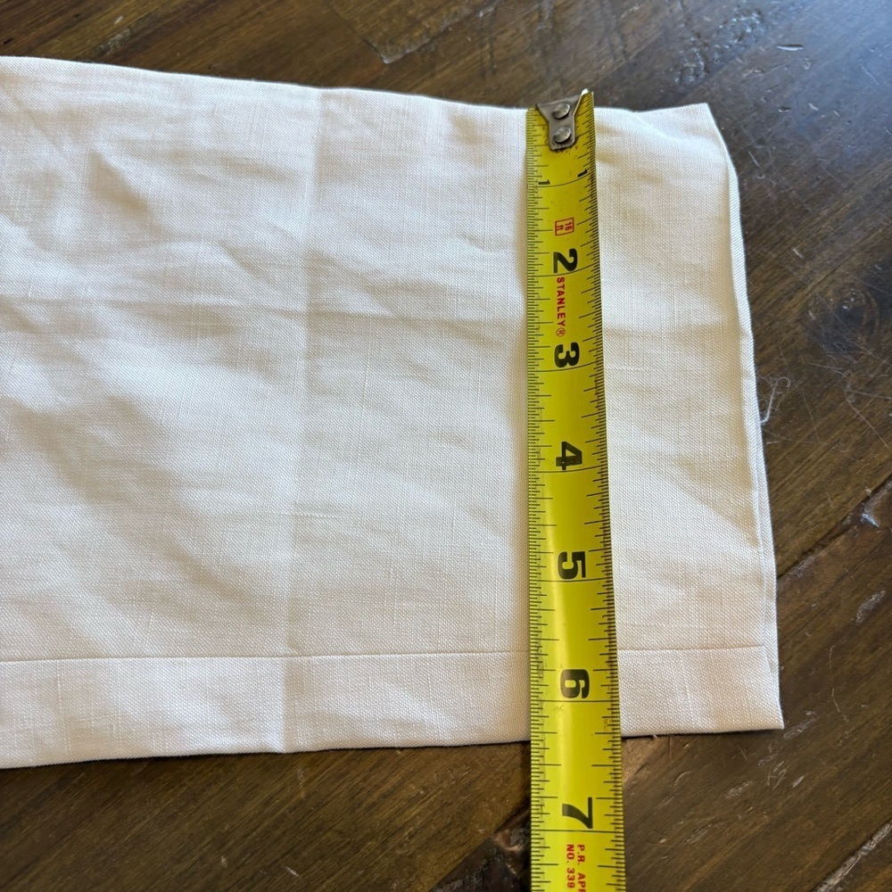 Vintage Designer Trousers Pants Linen Silk Badgley Mischka Cream Dead Stock 6 - Picture 9 of 14